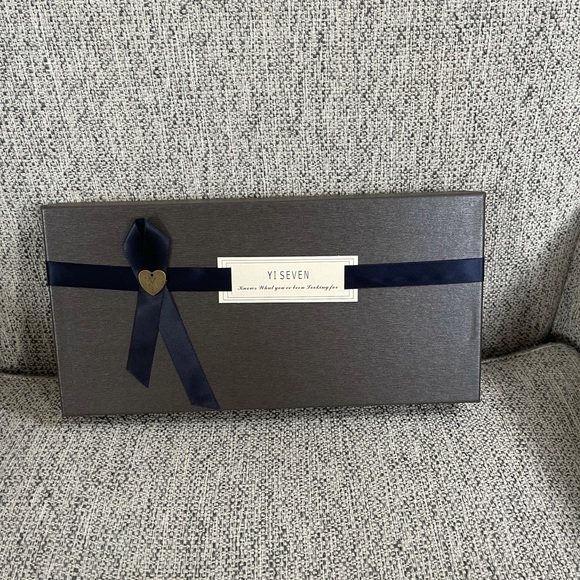 Yiseven Men’s 100% Leather Gloves sz M Navy Blue - Picture 8 of 9